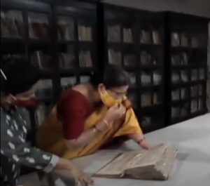 BRC Kolkata Team Inspecting Manuscripts